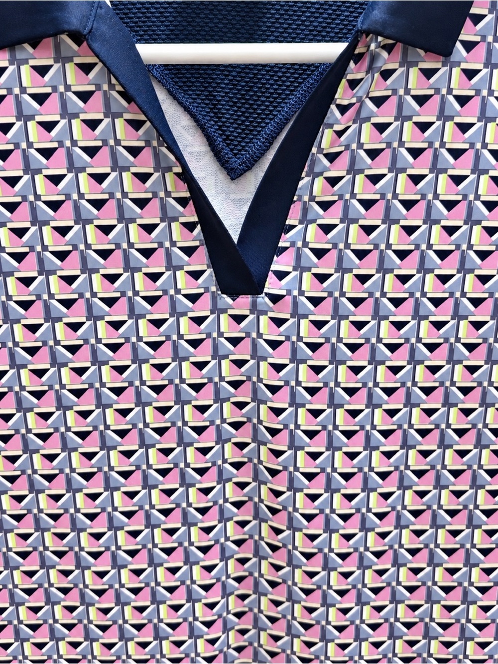 Callaway Pink & Navy Geometric-Print Golf Polo - Picture 3 of 4